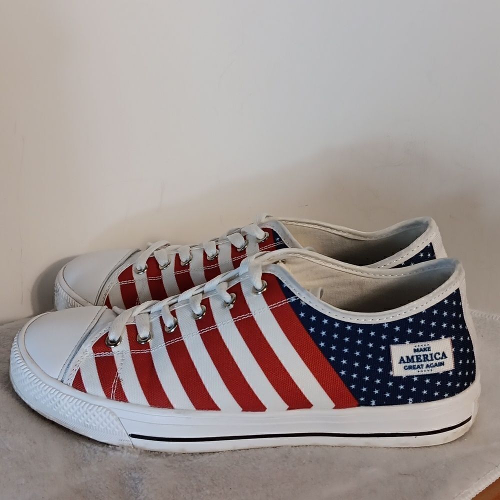 MAGA Patriotic Flag Sneakers